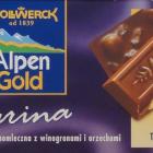 Alpen Gold srednie poziom kwadrat pelnomleczna z winogronami i orzechami Karina 7 OZ