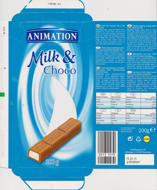 Animation milk and Choco