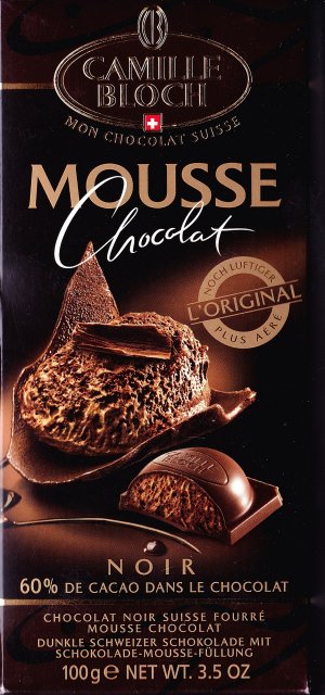 Camille Bloch pion 4 Mousse Chocolat noir