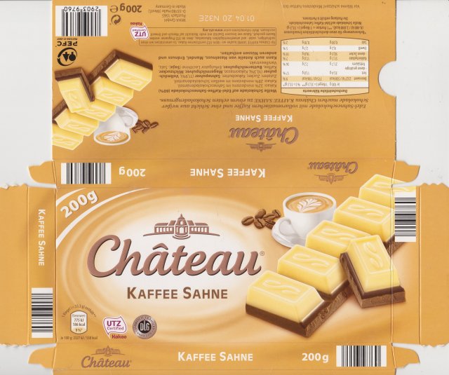 Chateau poziom kolko2 Kaffee Sahne 186kcal UTZ dlg