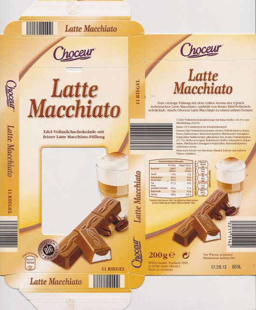 Choceur srednie pion 10 latte Macchiato 103kcal dlg