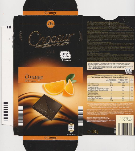 Choceur srednie pion 5 noir orange 136kcal UTZ