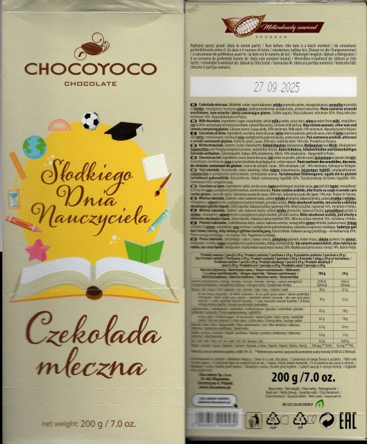 Chocomoco chocoyoco mleczna sÅodkiego dnia nauczyciela