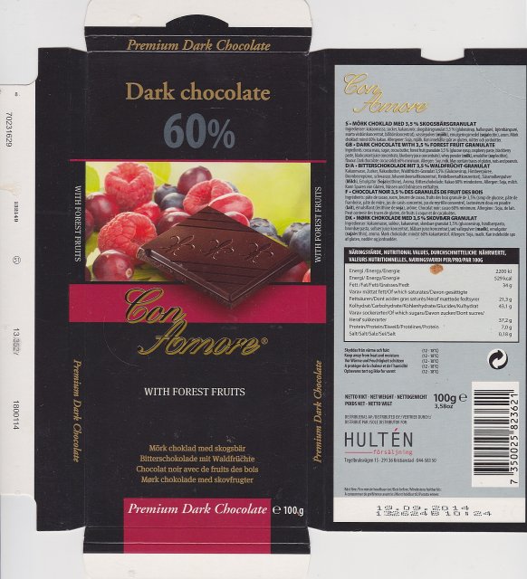 Con Amore dark 60% with forrest fruits