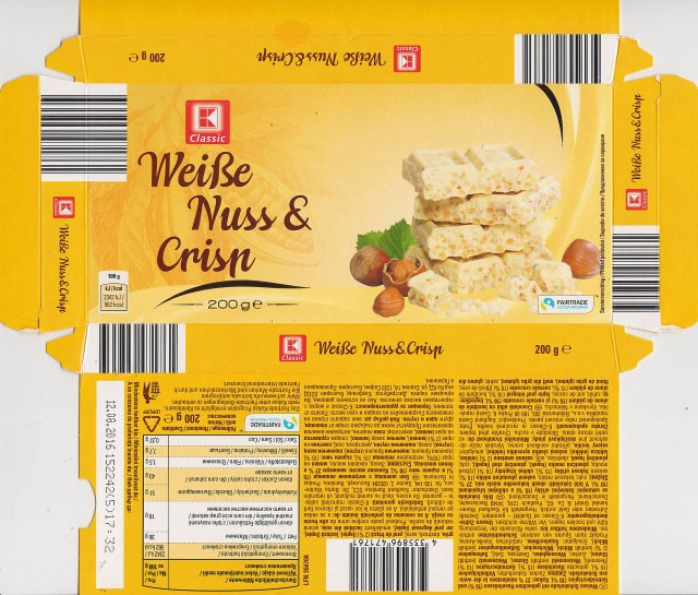 classic poziom 1 Weisse Nuss Crisp 562kcal fairtrade