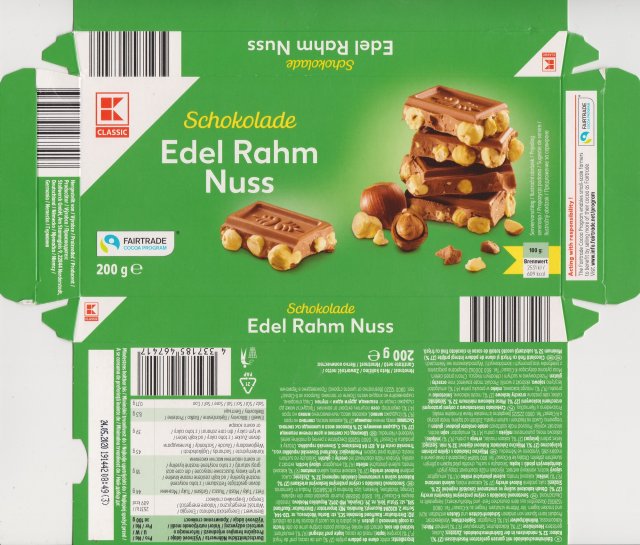 classic poziom 2 Edel Rahm Nuss 609kcal fairtrade