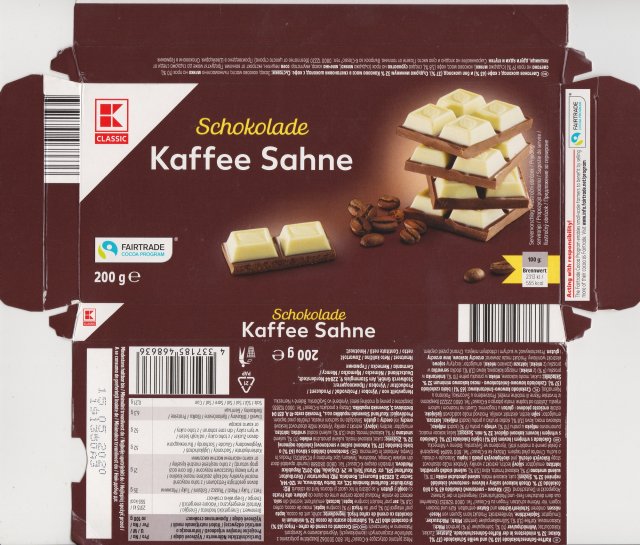 classic poziom 2 Kaffee Sahne 555kcal fairtrade
