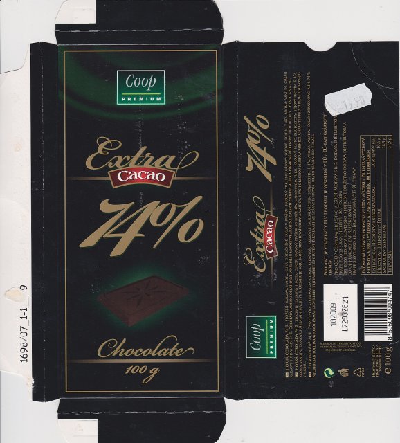 coop 2 premium 74 extra cacao