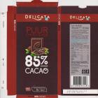 Delicata Puur chocolade 85 cacao 60kcal