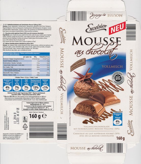 Excelsior Mousse au chocolat vollmilch 75kcal