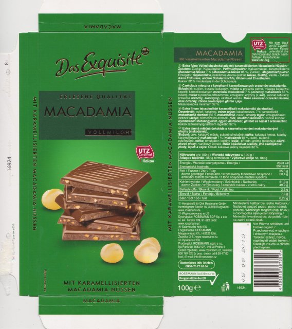 Exquisite 3 erlesene qualitat macadamia vollmilch