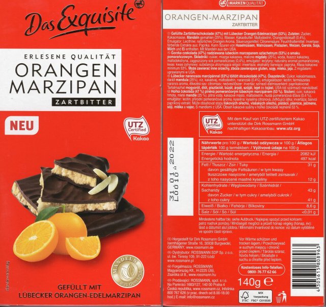 Exquisite 3 erlesene qualitat orangen marzipan zartbitter utz neu
