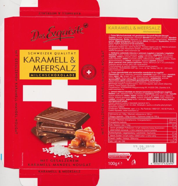 Exquisite 4 schweizer qualitat Karamell Meersalz