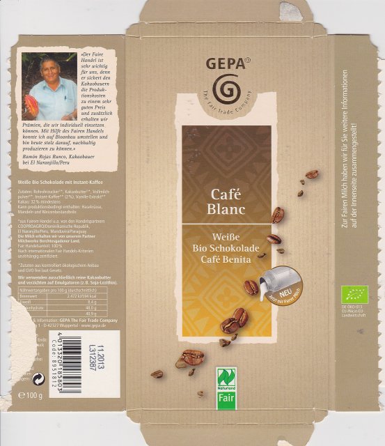 Gepa Cafe Blanc Neu