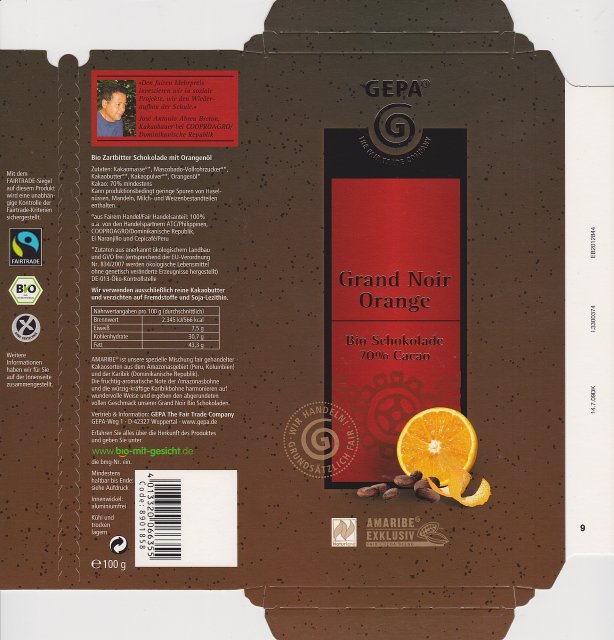 Gepa Grand Noir Orange