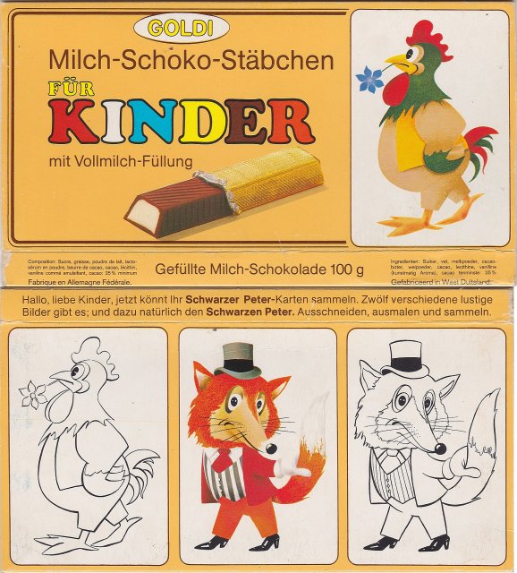 Goldi milch schoko stabchen fur Kinder kogut _x_