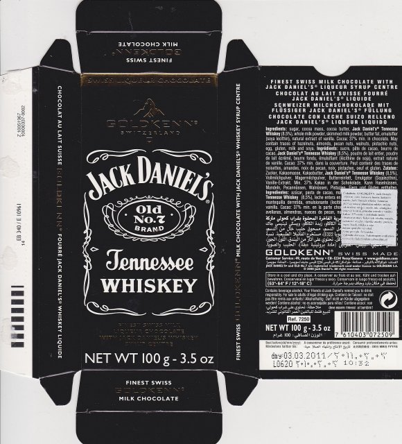 Goldkenn Jack Daniels Tennessee Whiskey Swiss