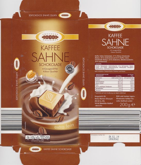 Goutier Kaffee Sahne