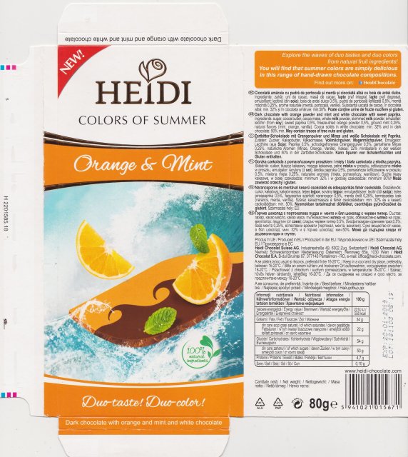 Heidi srednie Colors of summer orange mint new duo taste duo color