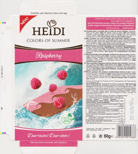 Heidi srednie Colors of summer raspberry new duo taste duo color