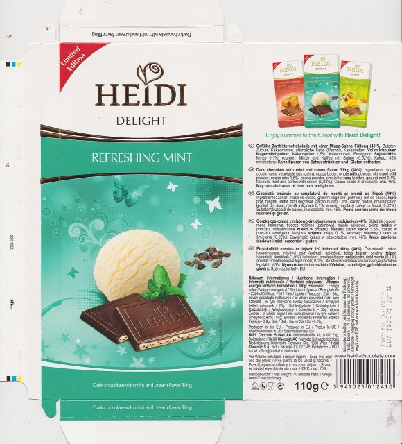 Heidi srednie Delight 1 refreshing mint limited edition