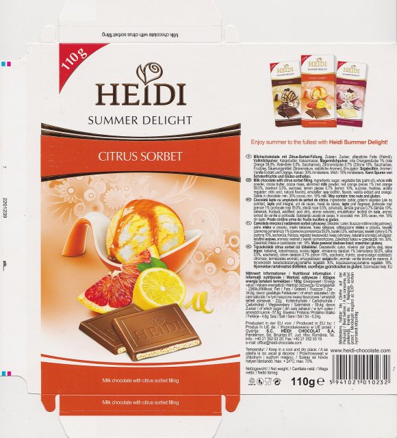 Heidi srednie Summer Delight Citrus Sorbet