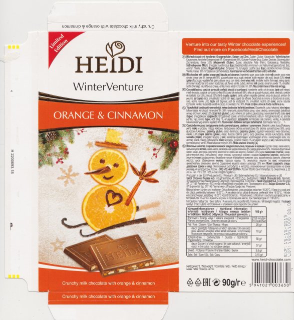 Heidi srednie WinterVenture orange cinnamon limited edition