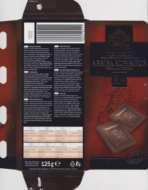 J D Gross Arriba Superieur 81 premium cocoa deluxe
