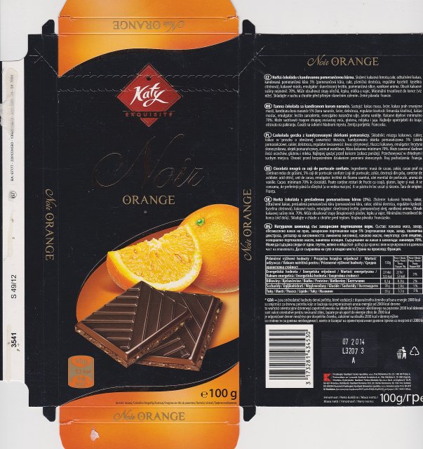 Katy 2 noir orange 53kcal