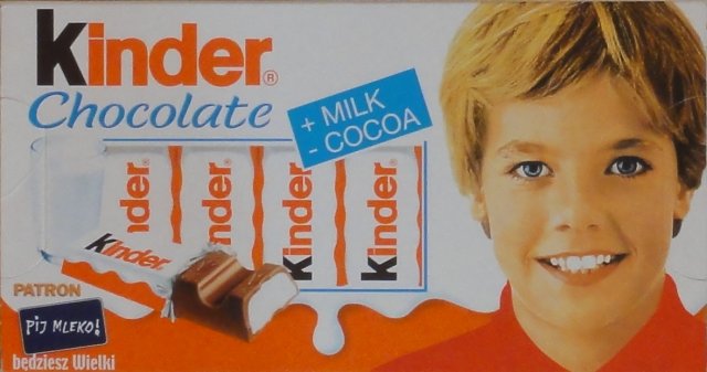Kinder Chocolate prostokat czerwona milk cocoa patron pij mleko_cr