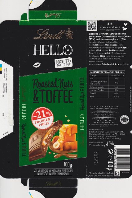 Lindt Hello 1 Roasted Nuts Toffee 21 probier preis