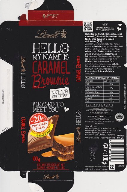 Lindt Hello Caramel Brownie 20probier preis
