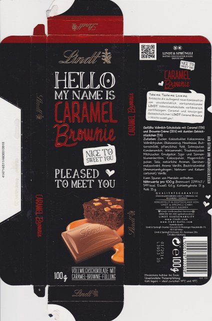 Lindt Hello Caramel Brownie