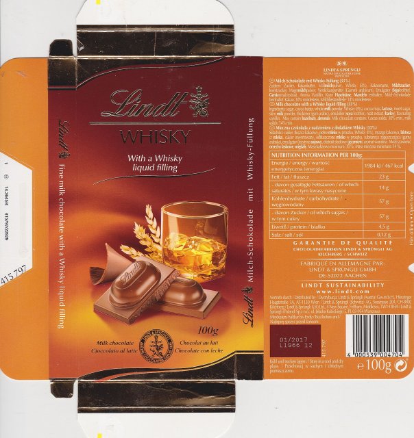 Lindt male pion 1 Whisky