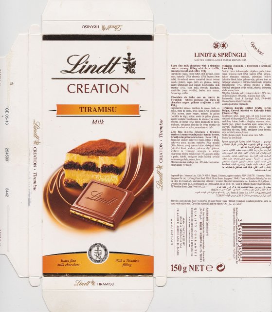 Lindt srednie creation 2 tiramisu Milk