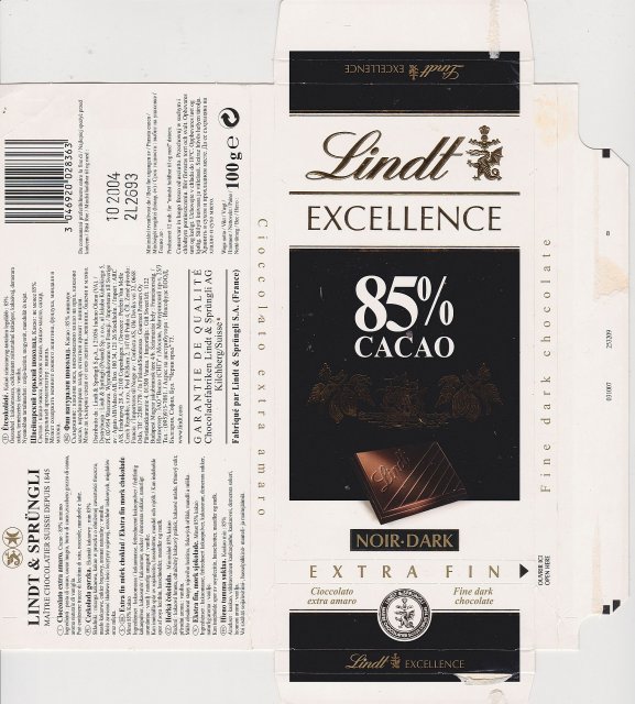 Lindt srednie excellence 0 85 cacao noir dark