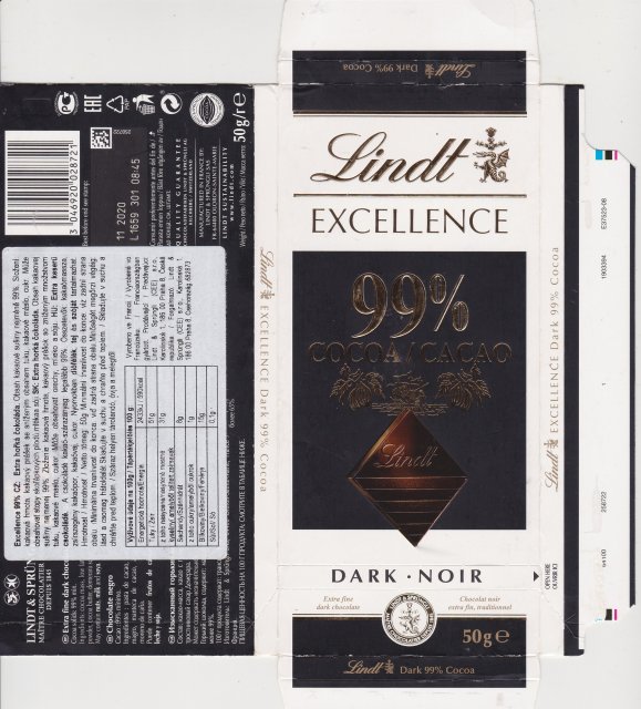 Lindt srednie excellence 0 99 cocoa cacao dark noir extra fine dark chocolate