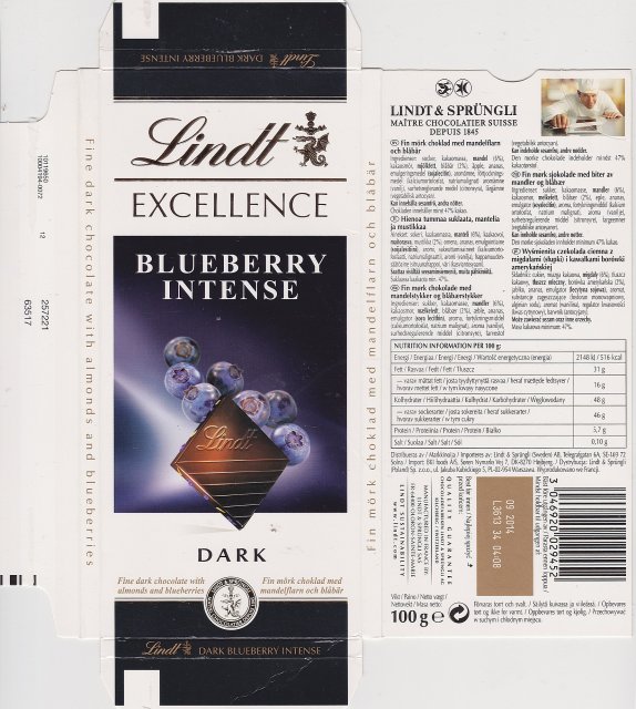 Lindt srednie excellence 1 bluberry intense dark fin mork