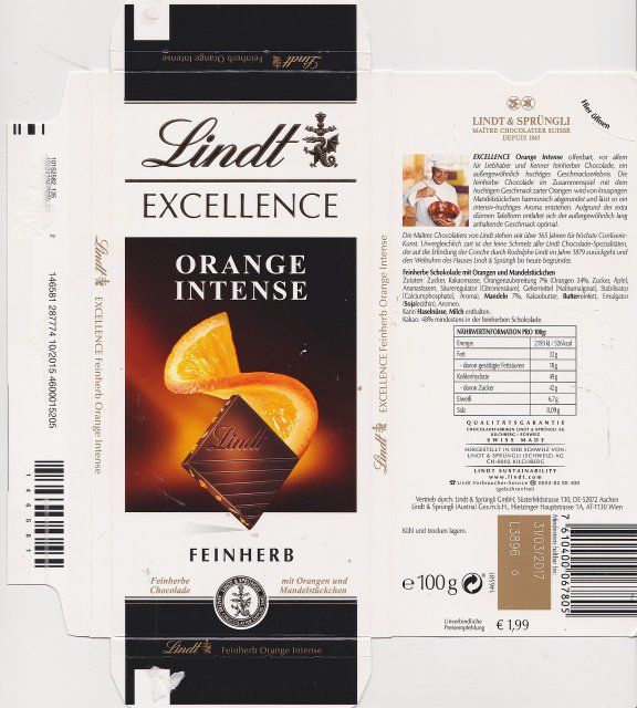 Lindt srednie excellence 1 orange intense feinherb