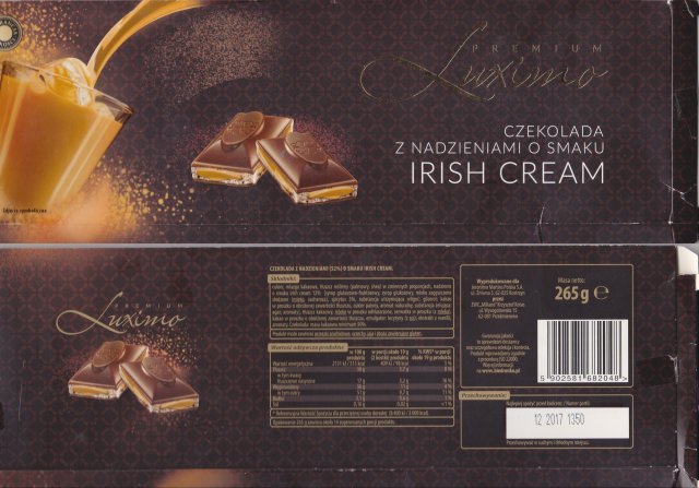 Luxima 0 znadzieniem o smaku irish cream