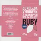 Lyra Group Ruby cokolada vyrobena z kakaovych bobov odrody