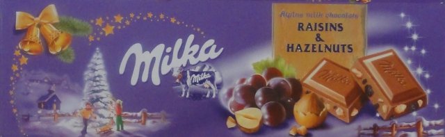 Milka duze kwadrat raisins & hazelnuts swiateczne_cr