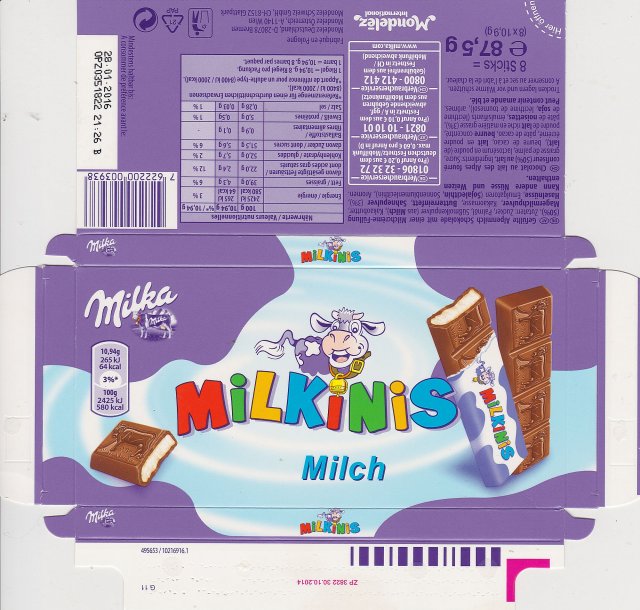 Milka male milkinis milch 64kcal