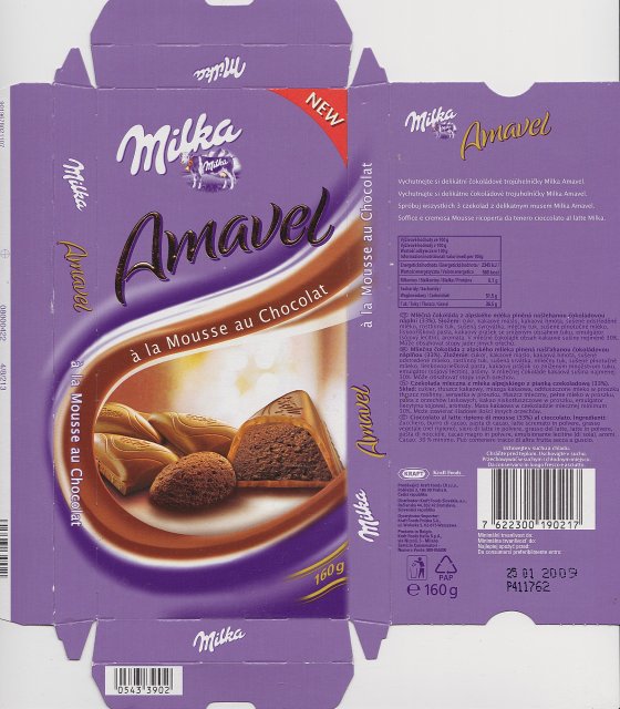 Milka srednie Amavel wstazka Mousse au Chocolat new