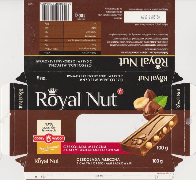 Millano Royal Nut mleczna z caÅymi orzechami laskowymi dobry wybÃ³r