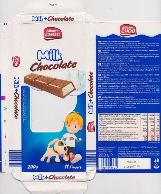 Mister Choc 1 Milch Schokolade 11 fingers