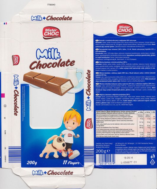 Mister Choc Milch Schokolade 11 fingers