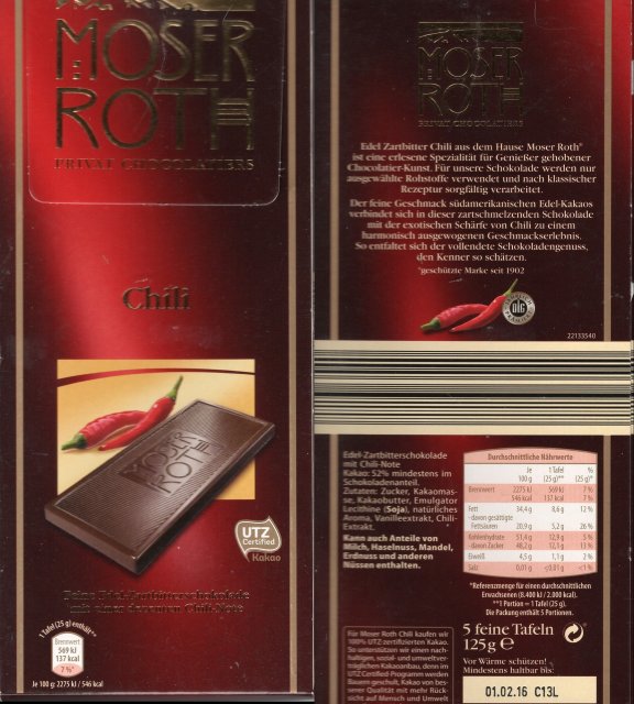 Moser Roth duze pion 3 Chili 137 kcal UTZ