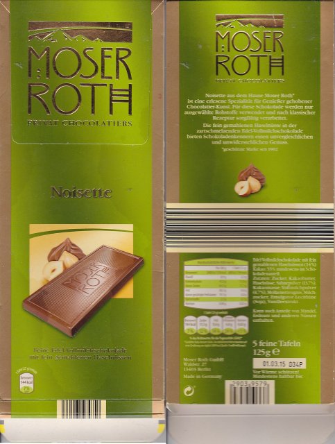 Moser Roth duze pion 3 Noisette 144kcal