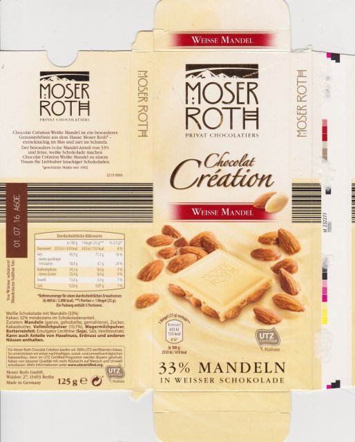 Moser Roth duze pion 7 chocolat creation weisse mandel